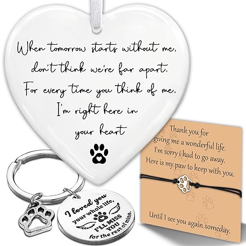 Pet Memorial Ornament Gifts for Dogs, Cats, Loss of Dog