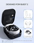 AUBIKA Cas de transport dur compatible avec Meta Quest 3S/Quest 3/Vision Pro/Quest 2 Version Elite/Batterie VR Accessoires pour casques de jeu et contrôleurs tactiles, adaptés aux déplacements et au rangement à domicile