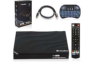 V3 PRO 2024 The Most Advanced Android Streaming Box with Backlit Keyboard and Voice Remote