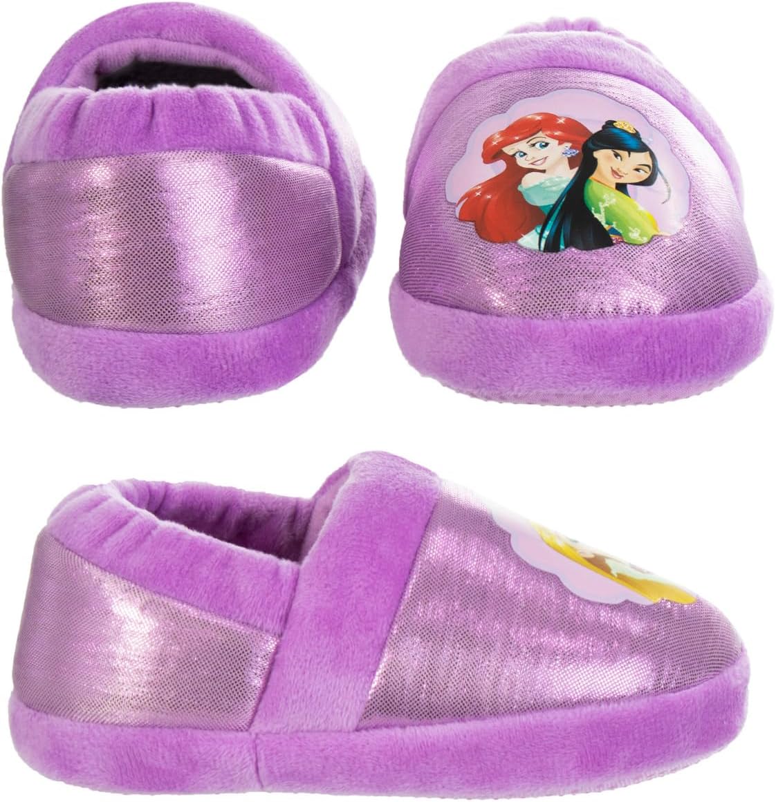 Disney Princesses Encanto Little Mermaid Slippers for Girls Kids House Shoes Soft Plush Warm Comfy Sandals (Toddler sizes 5-10 / Little Kid sizes 11-12) - Image 5