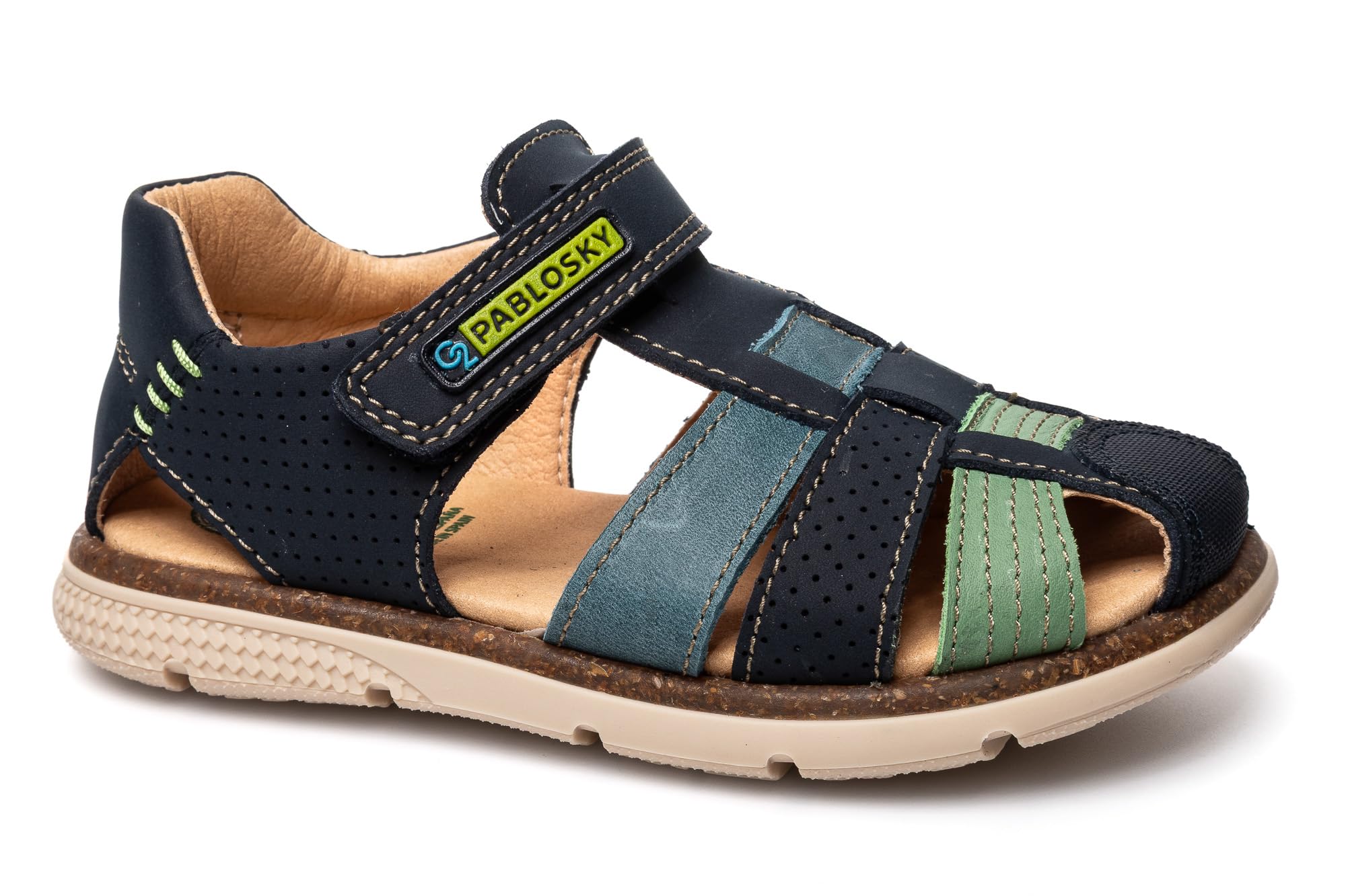 Pablosky Quizz 521024 Sandale, Marineblau, 33 EU Weit