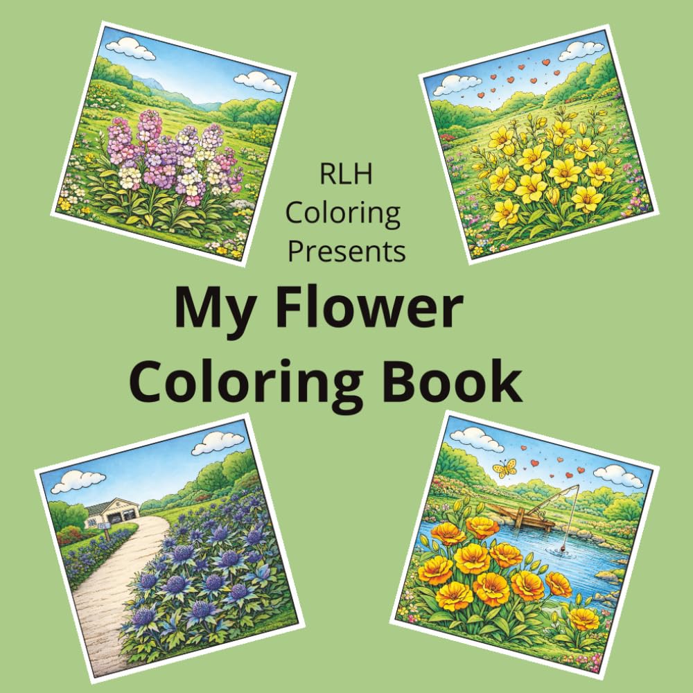My Flower Coloring Book: Blossoming Serenity Coloring Book for Adults and Teens Featuring Gorgeous Flowers, Mandalas, and Patterns with Easy, Bold ... Ultimate Relaxation, Stress Relief, and Fun.