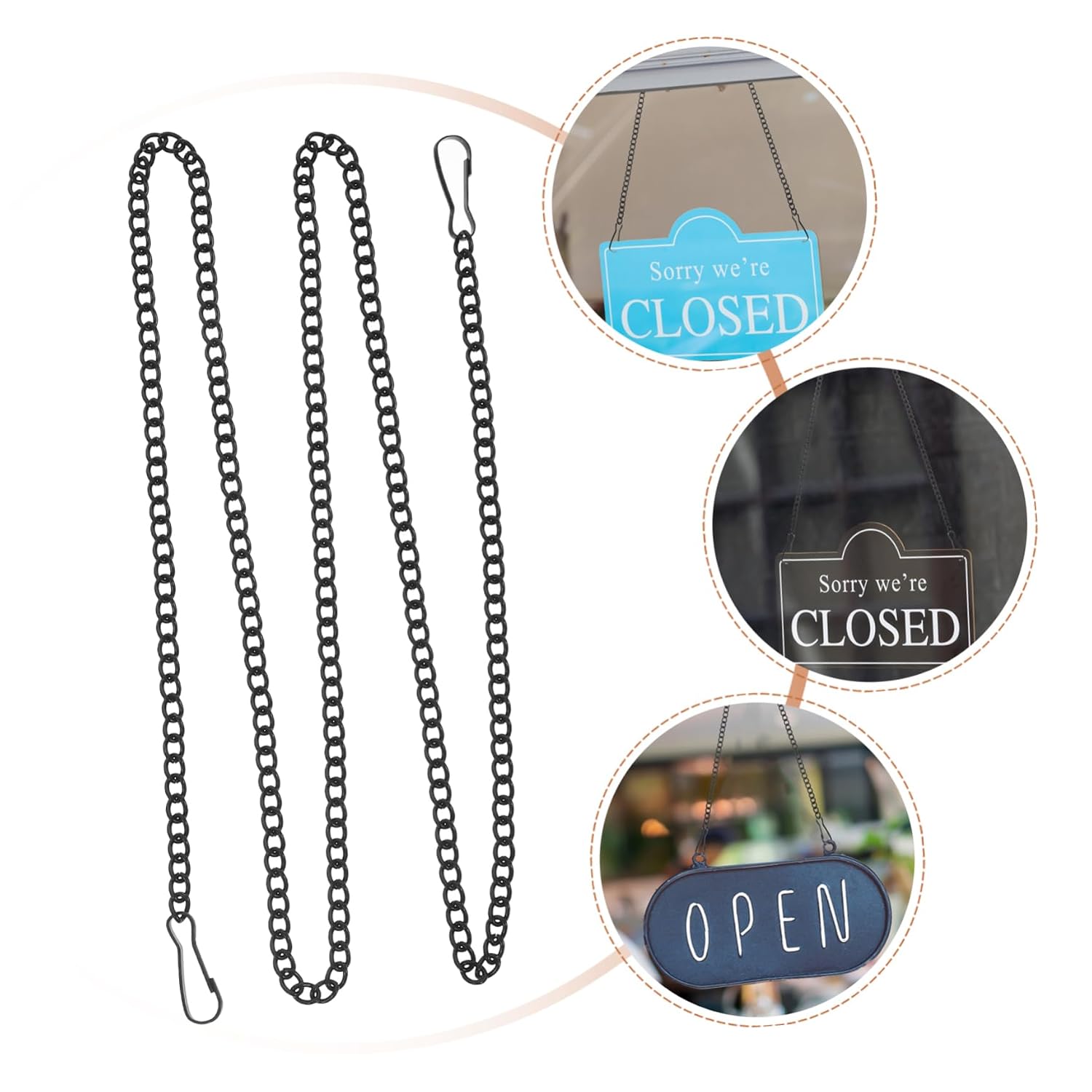 10pcs Hanging Chains Hooks Decorative Chain for Ornaments and Versatile Hanging for Retail and Home Decor