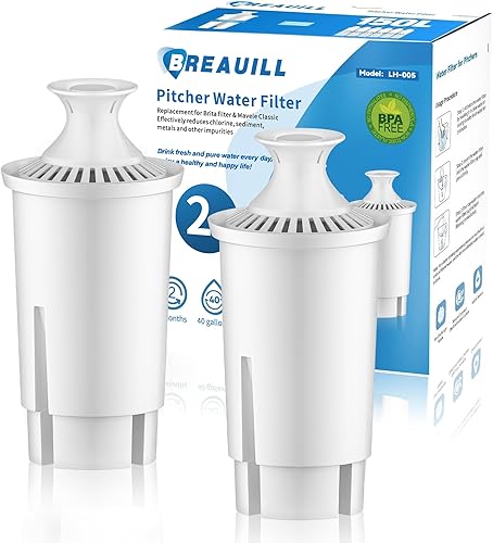 Vista 10 de Repuesto para filtro de agua Brita®, jarras y dispensadores, filtro de agua certificado NSF para Brita® Classic, OB03, Mavea® 107007 35557, 3