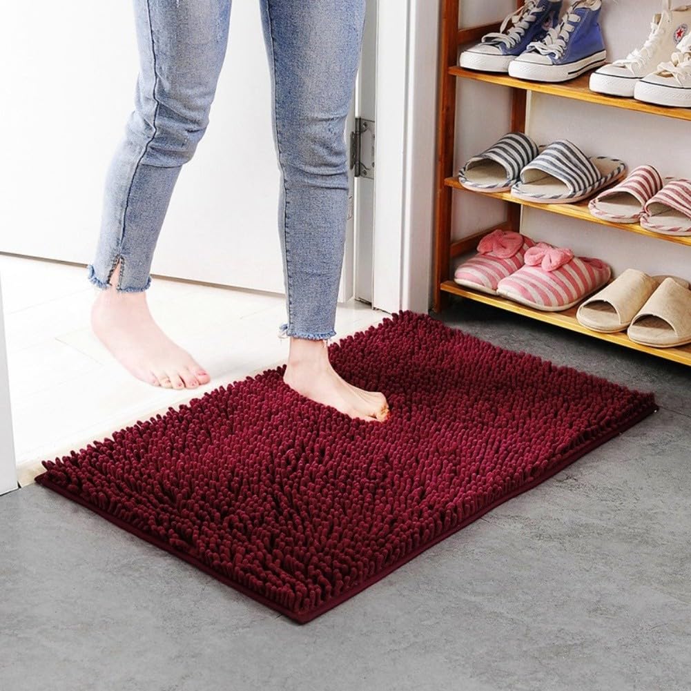 Tapis de sol en chenille Hoppipola 60x40 cm doux pour la salle de bain