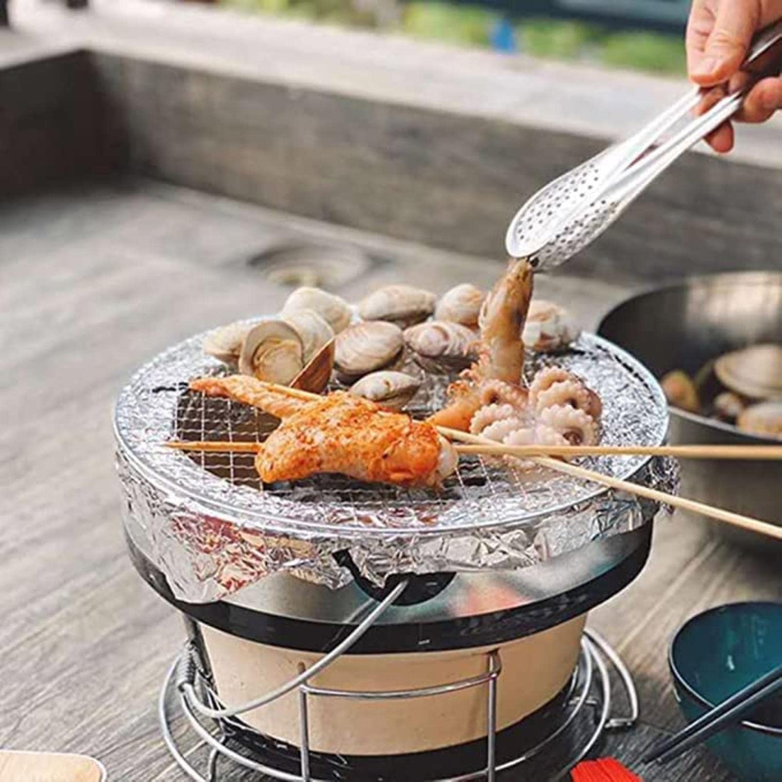 Amazon.com: Dntum Japanese Ceramic Clay Grill with Food Tong