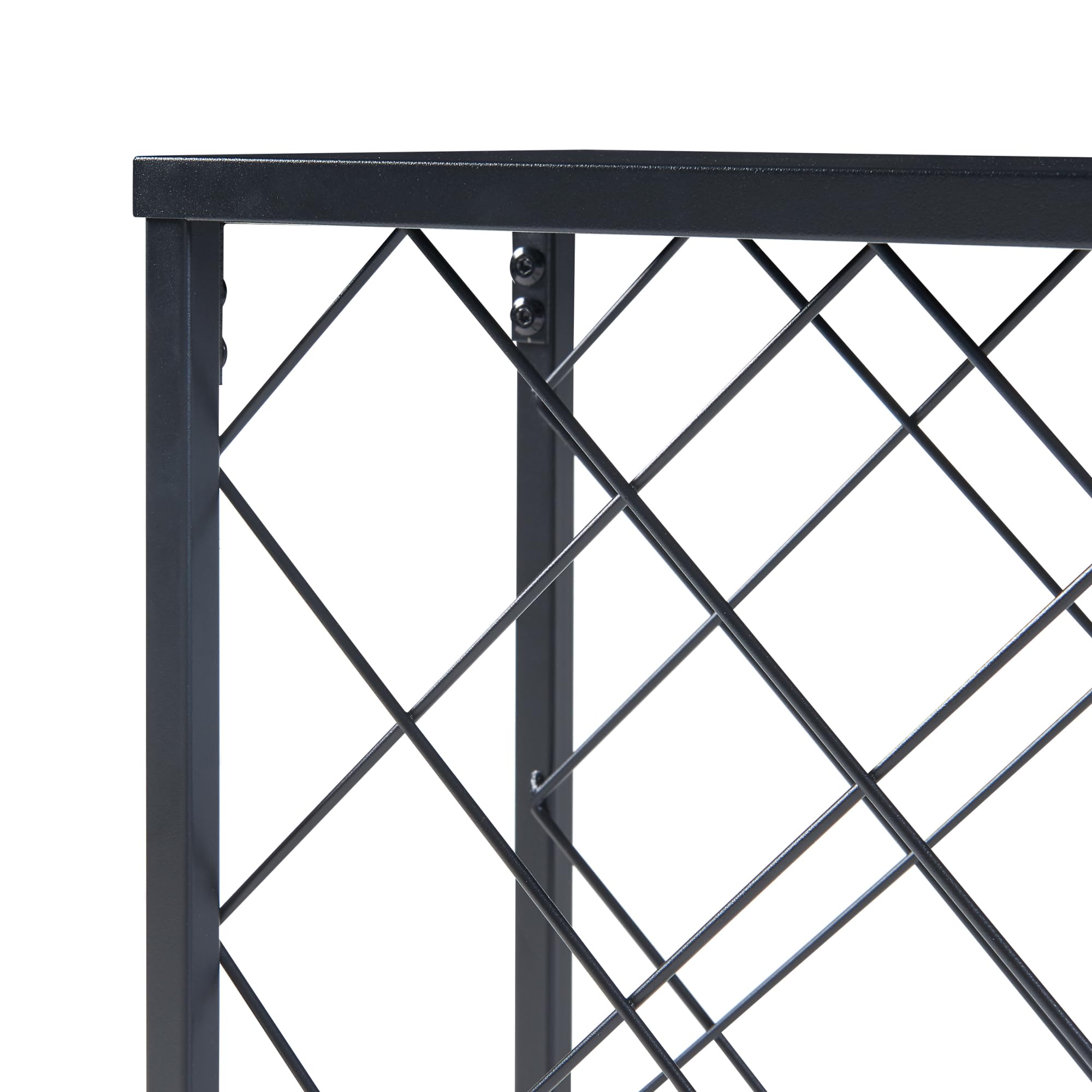 [en.casa] Weinregal Taivassalo Flaschenregal Metall Weinhalter für 25 Flaschen Schwarz Flaschenaufbewahrung Weinflaschenregal 71,5 x 53 x 20 cm