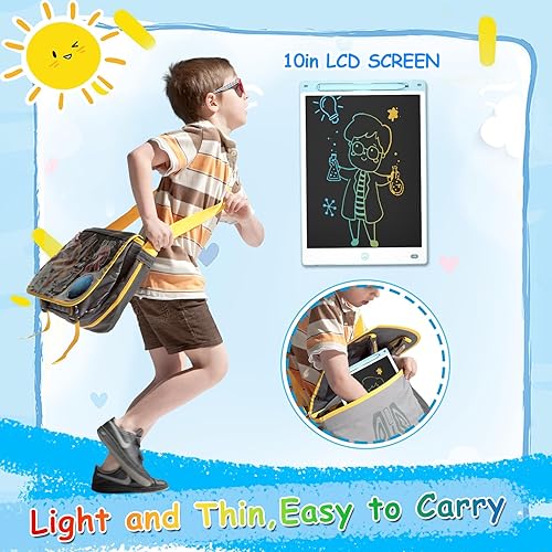 Miniatura 6 de Paquete de 2 tabletas de escritura LCD (rosa y verde), juguetes de tablero de dibujo para niños para aprendizaje y educación, tablero de dibujo