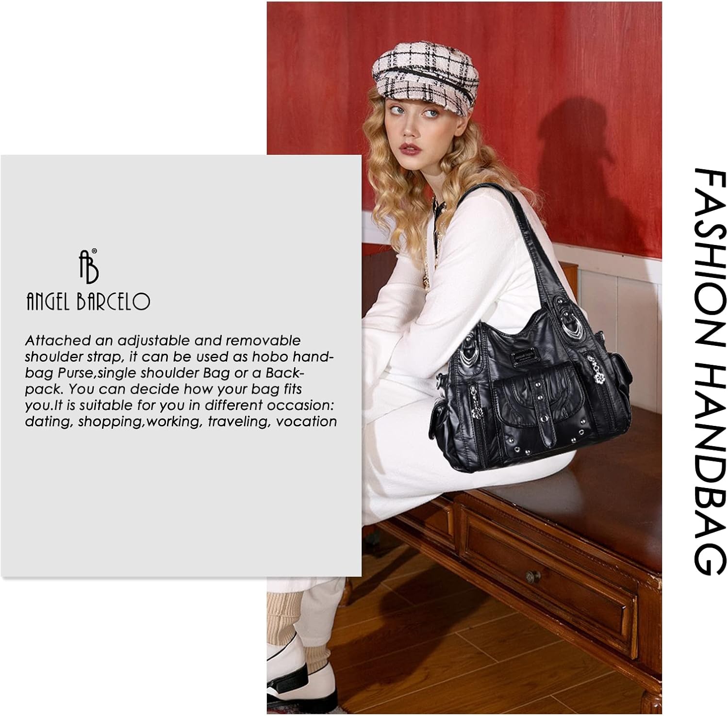 Angel Barcelo Hobo Bag for Women Crossbody Purse and Handbags Shoulder Bags - Image 6