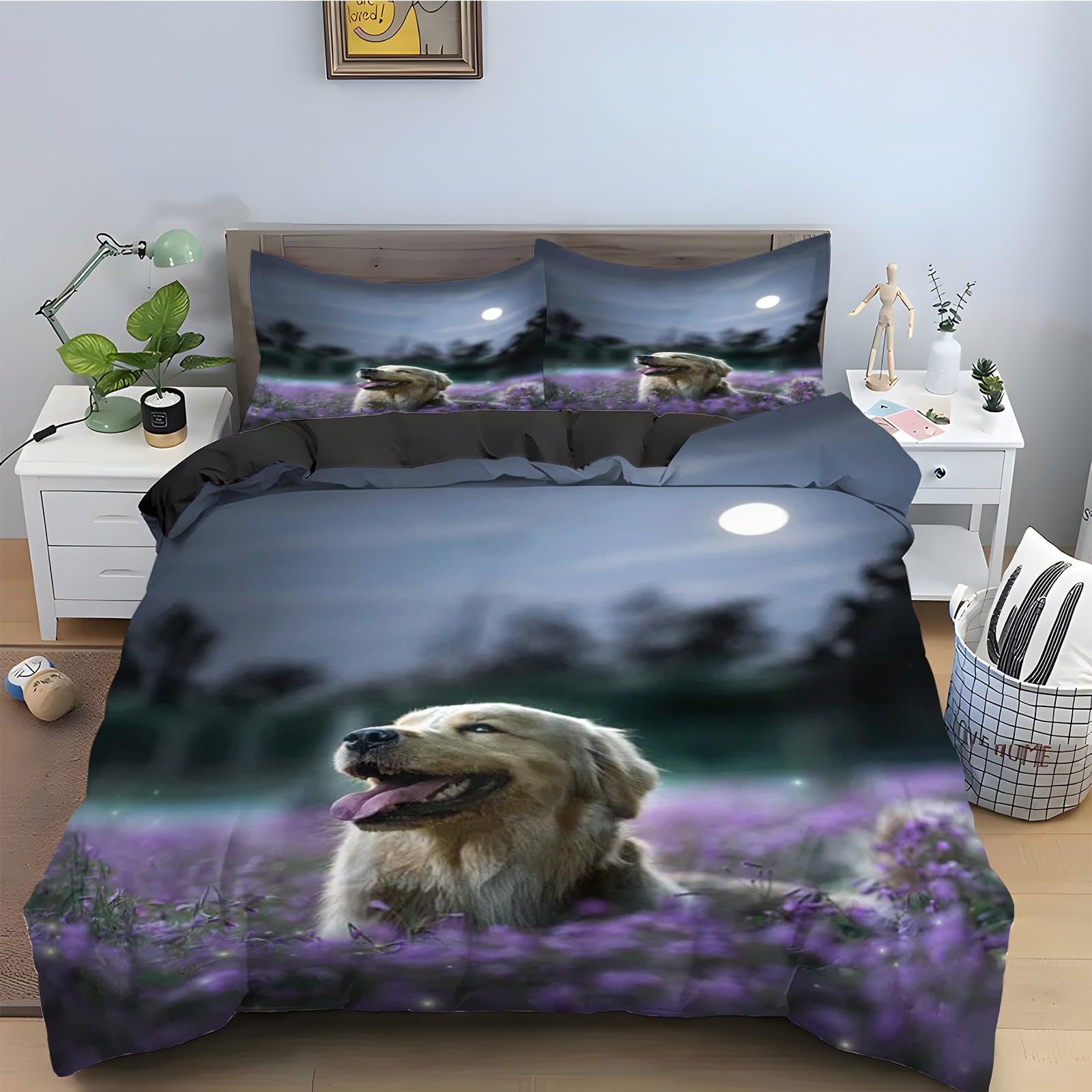 Housse de couette fermeture éclair 160x200 en microfibre