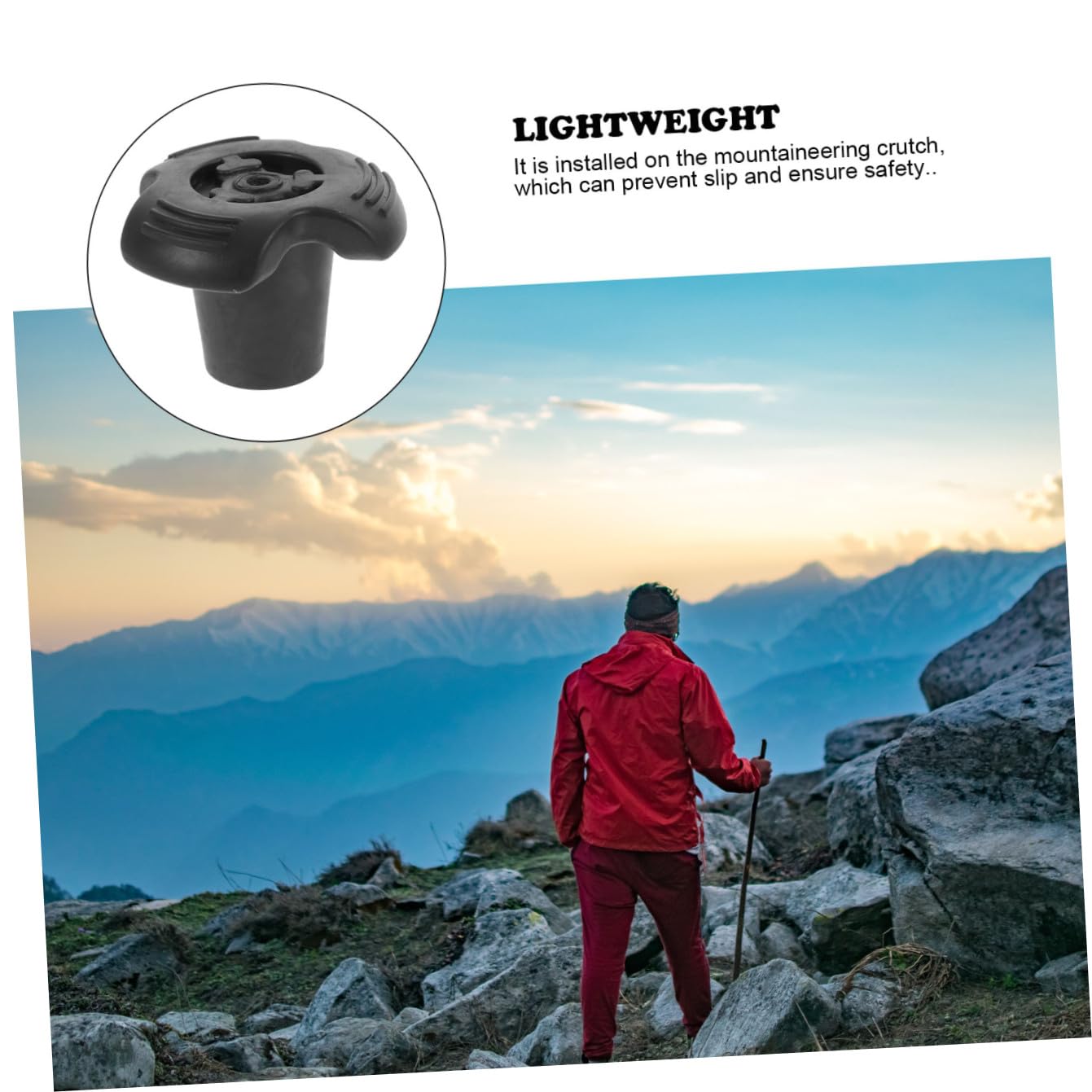 ORFOFE 8 Pezzi Puntali in Gomma Antiscivolo per Bastoni da Trekking Copri Estremità Ricambio per Bastoni da Passeggio Accessori per Stampelle Protezione Piedi per Escursionismo e Attività