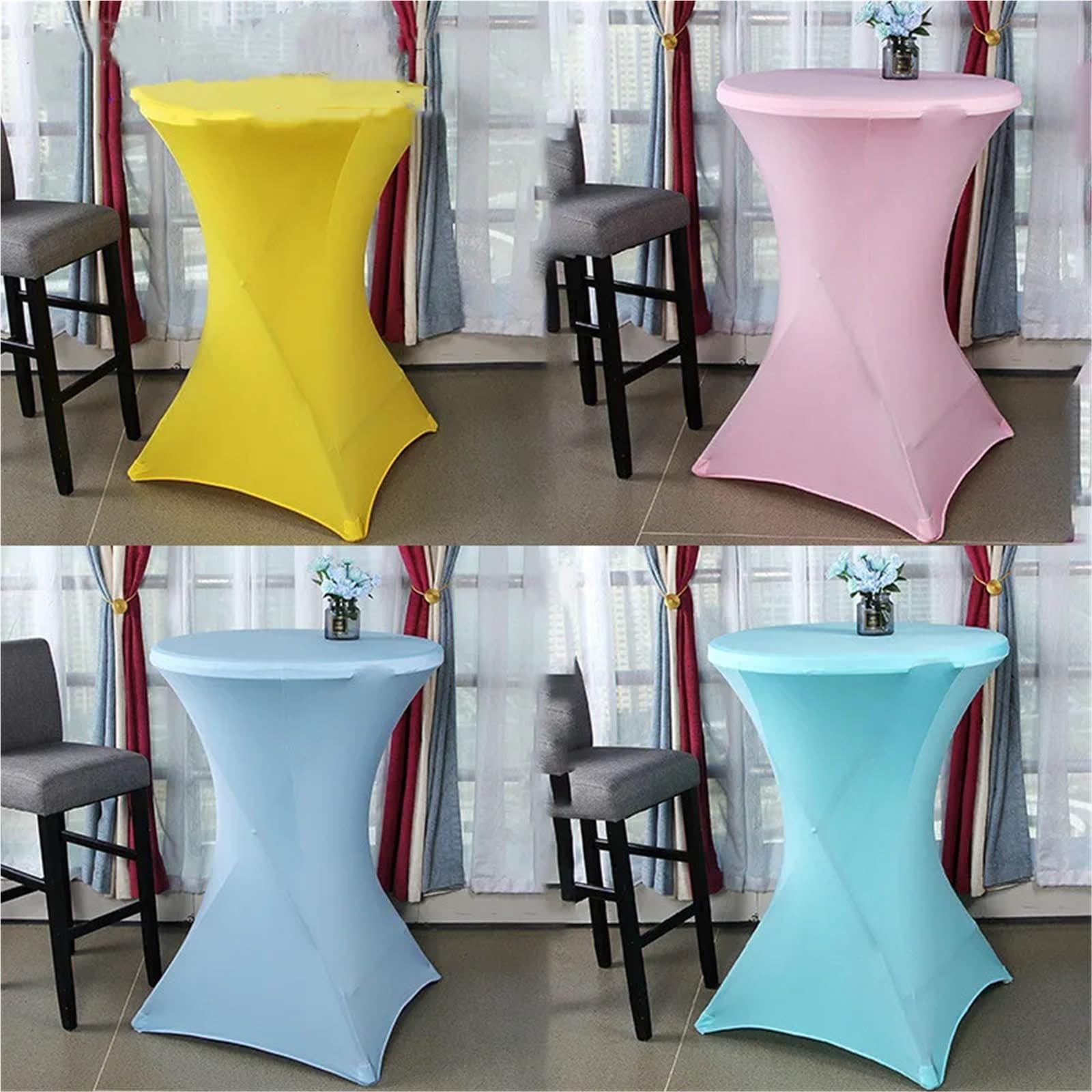 Cubierta de Mesa Spandex | Multicolor 60-80x110cm Decoración de fiesta de cumpleaños de boda: mantel(Q,70x110cm)