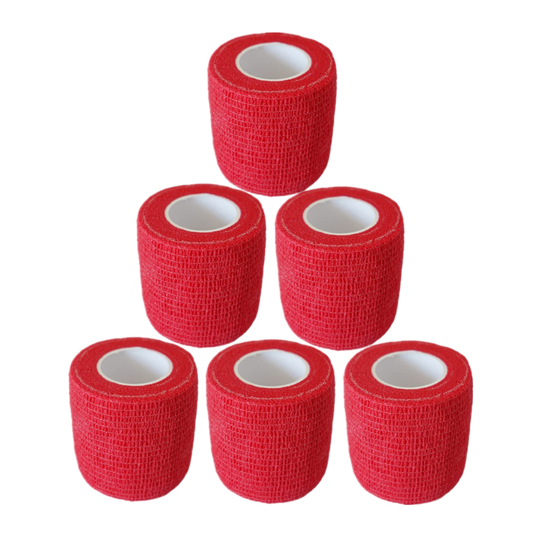 Baisunt 6 Pack 2 Inches Cohesive Bandage Self Adhesive Wrap Elastic Self Adherent Vet Wrap Breathable Self Stick Tape for Wrist, Ankle, Sports, Tatoo