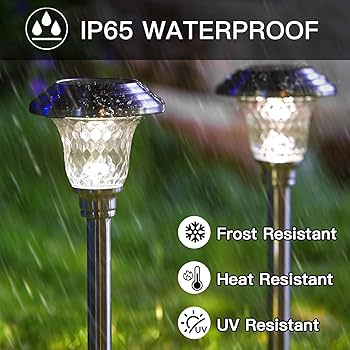 Amazon.com : BEAU JARDIN 8 Pack Solar Pathway Lights Outdoor