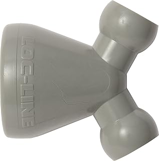 Loc-Line Coolant Hose Component, Gray Acetal Copolymer, Y Reducer, 1/2