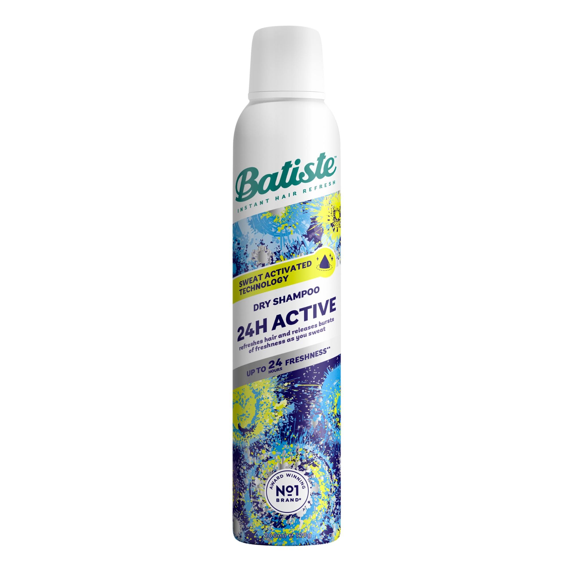 2 x Batiste 24H Active Dry Shampoo 200ml No Rinse Sweat Activated NEW Range