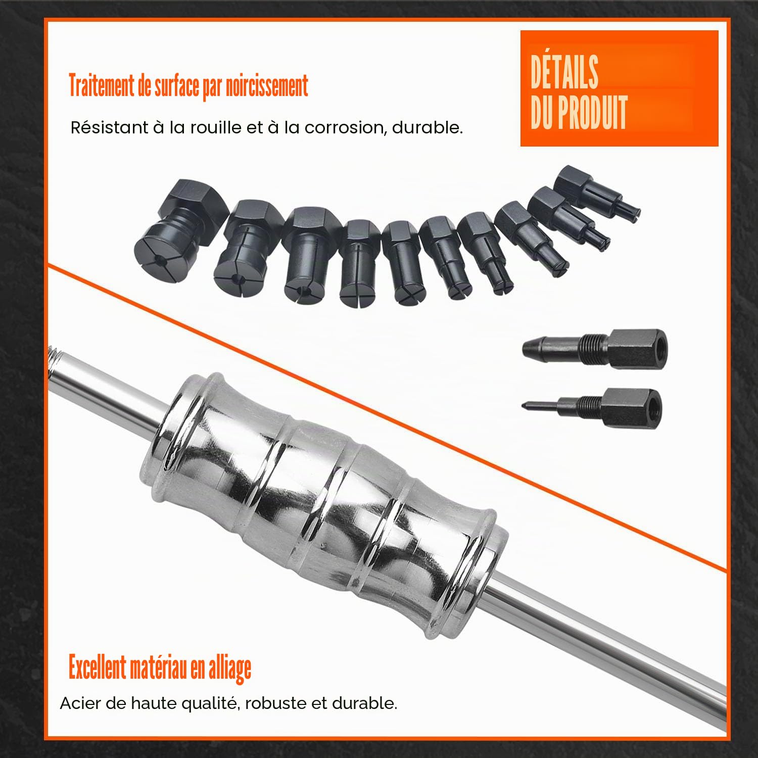 13 Pcs Extracteur de Roulement Intérieur 8-32 mm, Marteau Coulissant pour Voiture et Moto (13PC 2X(8+10mm))
