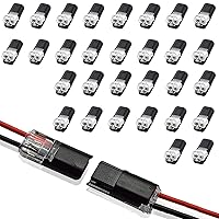 Vista 1 de Conector enchufable de doble alambre con hebilla de bloqueo, conectores de cable de calibre pequeño impermeables sin soldadura en kit de conector