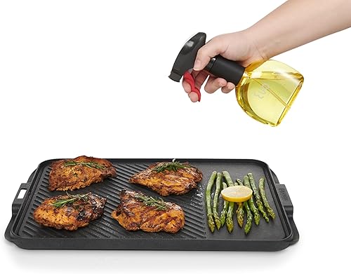 Miniatura 7 de Evo Mini pulverizadores de aceite, sin aerosol, para aceite de oliva, aceites de cocina y vinagres, amarillo, capacidad de 8 onzas, juego de 2