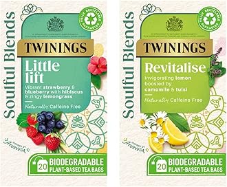 TwiningsSoulful Blends Kapha Bundle - Inspired by Ayurveda - Little Lift & Revitalise - Herbal infusions designed to bring a sense of balance to your day - 40 Biodegradable Tea Bags