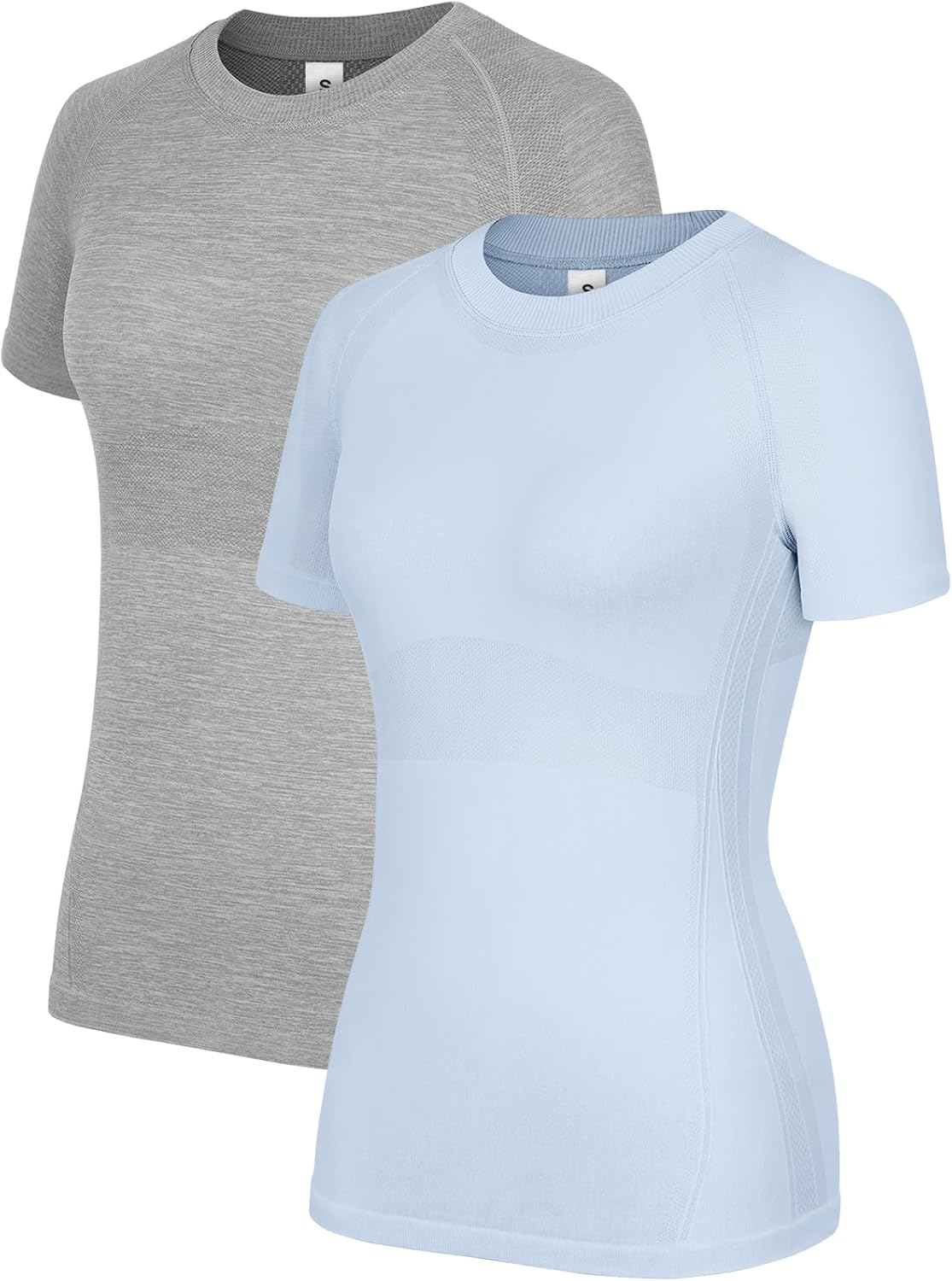 WANAYOU 2 Pack Workout Shirts for Women,Workout Tops for Women Short Sleeve,Breathable Yoga T Shirts Athletic Gym Gym Shirt