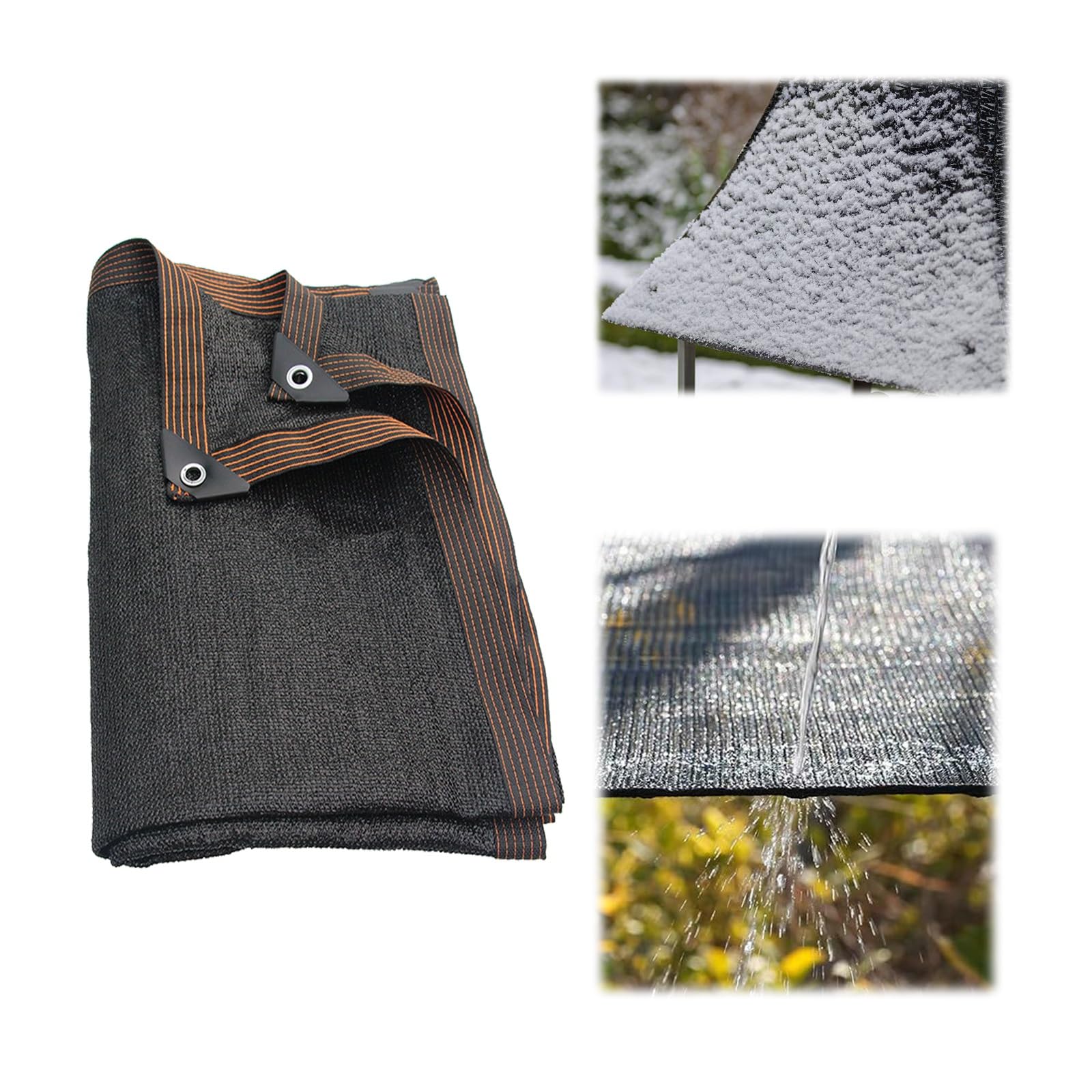 KLGFBDC 90% Shade Cloth for Garden & Canopy 16.5x49.5ft Sun Screen Mesh with Aluminum Grommets Ideal for Patio Greenhouse Pergola Plant Protection UV Blocker