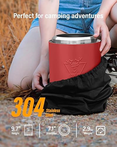 Miniatura 28 de YEFU Fogata de mesa de 9.7 x 7.1 pulgadas, estufa de campamento de bajo humo para exteriores y patio, alimentada por pellets o madera, fogata de Azul