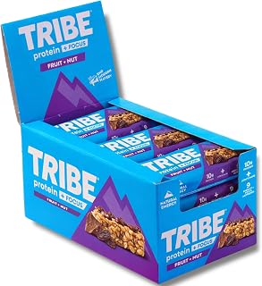 Protein + Focus Flapjack Bars - Fruit & Nut (12 x 55g) | Vegan Protein Bar | Lion's Mane, Ginseng + 9 Nutrients For Clarity & Natural Energy | Healthy Snack, Source Of Fibre