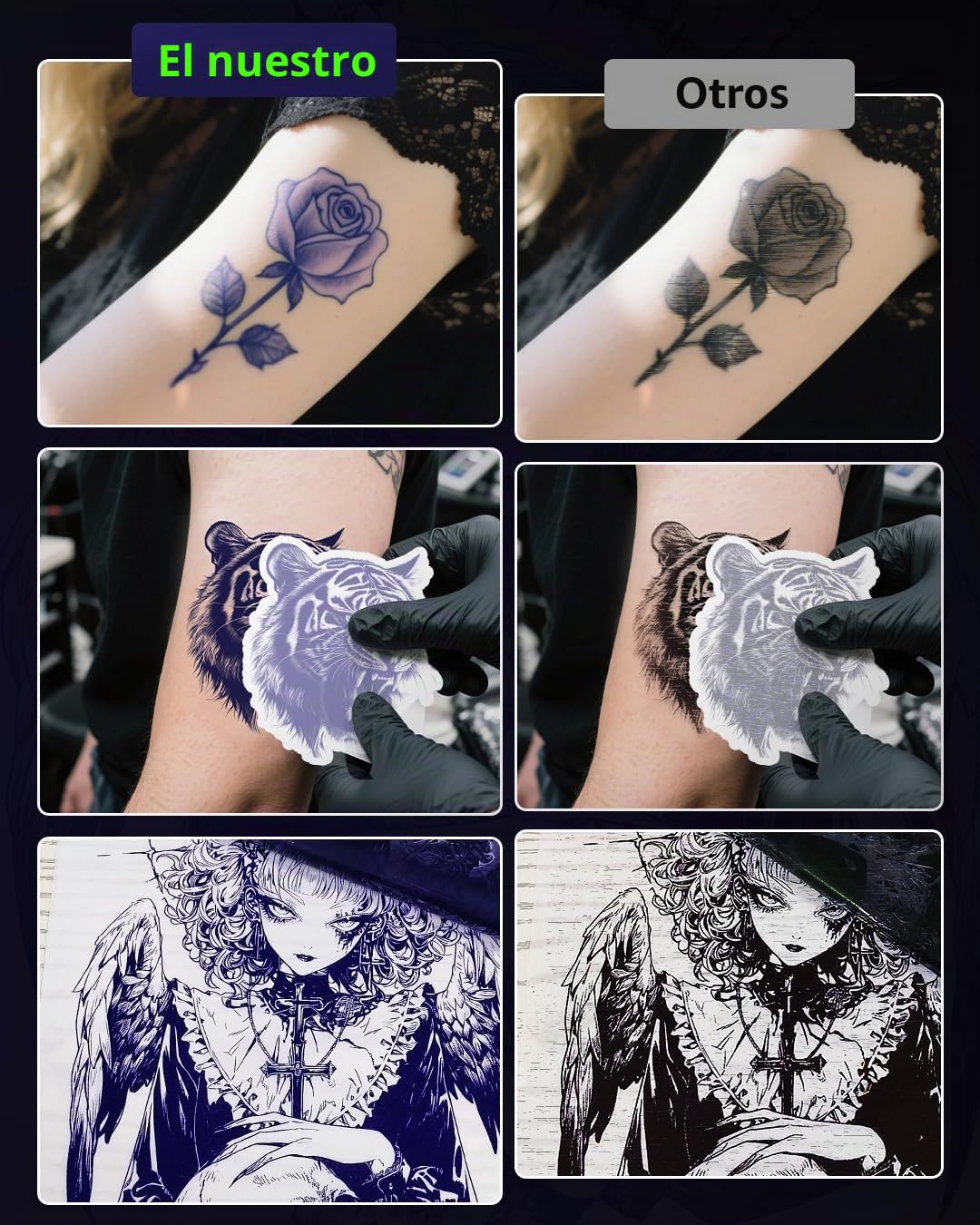 Termocopiadora Tattoo, P84 Impresora Termica Tattoo, Dispositivo Tattoo Transferencia Estarcido Portátil para Principiantes con Papel, Compatible con Android & iOS