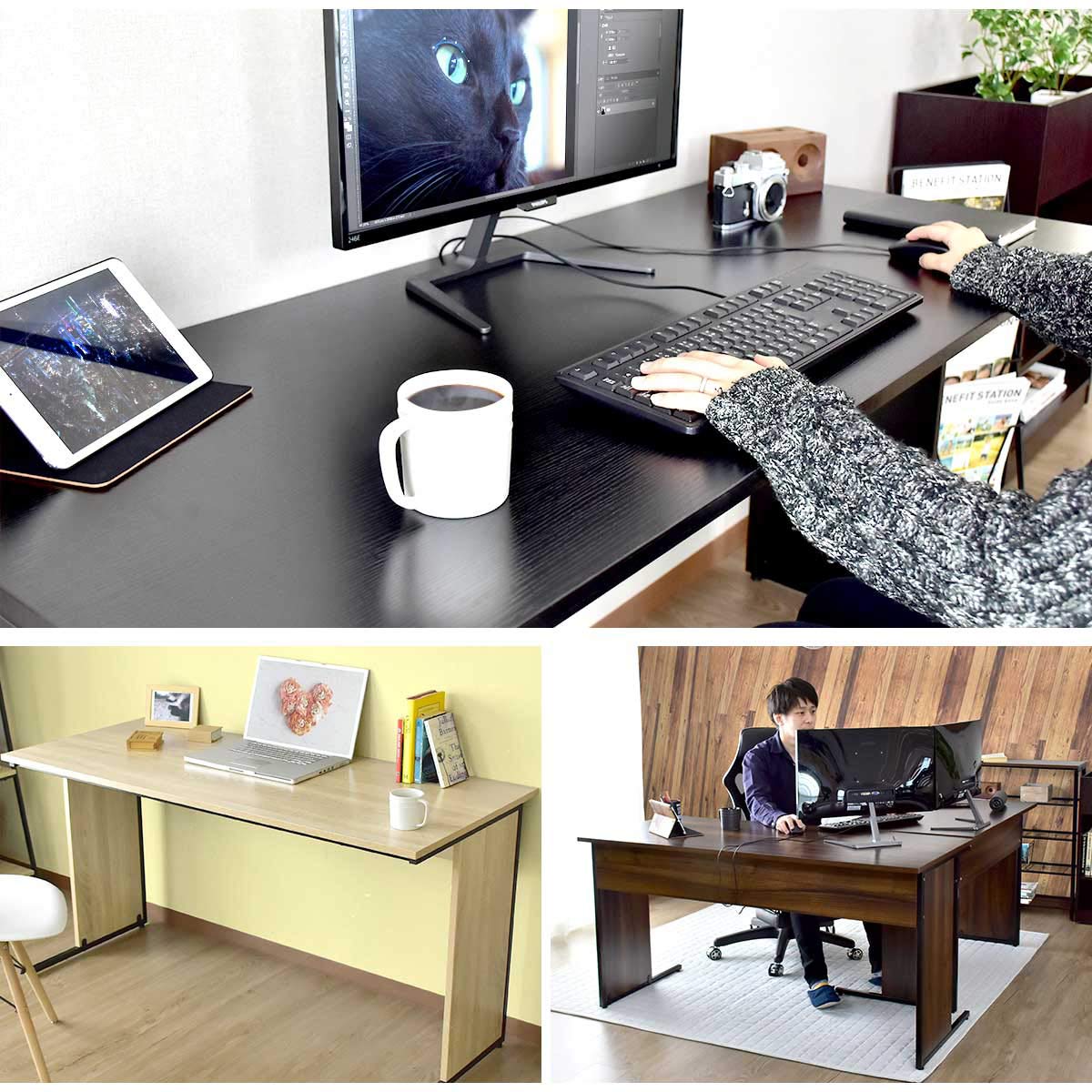 Amazon | Bizdoris デスク パソコンデスク 勉強机 幅140 奥行60