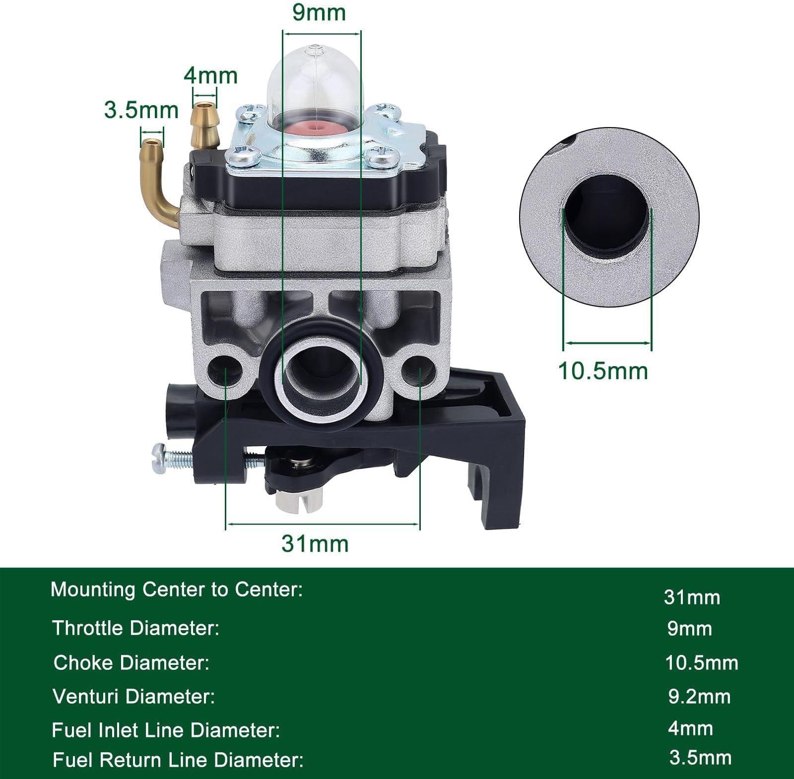 GX35 Carburetor for Honda GX25 GX25N GX25NT HHT35 String Trimmer FG110 FG110K1 HHT25S 4 Cycle Engine Replaces 16100-Z0Z-815 16100-Z0H-825