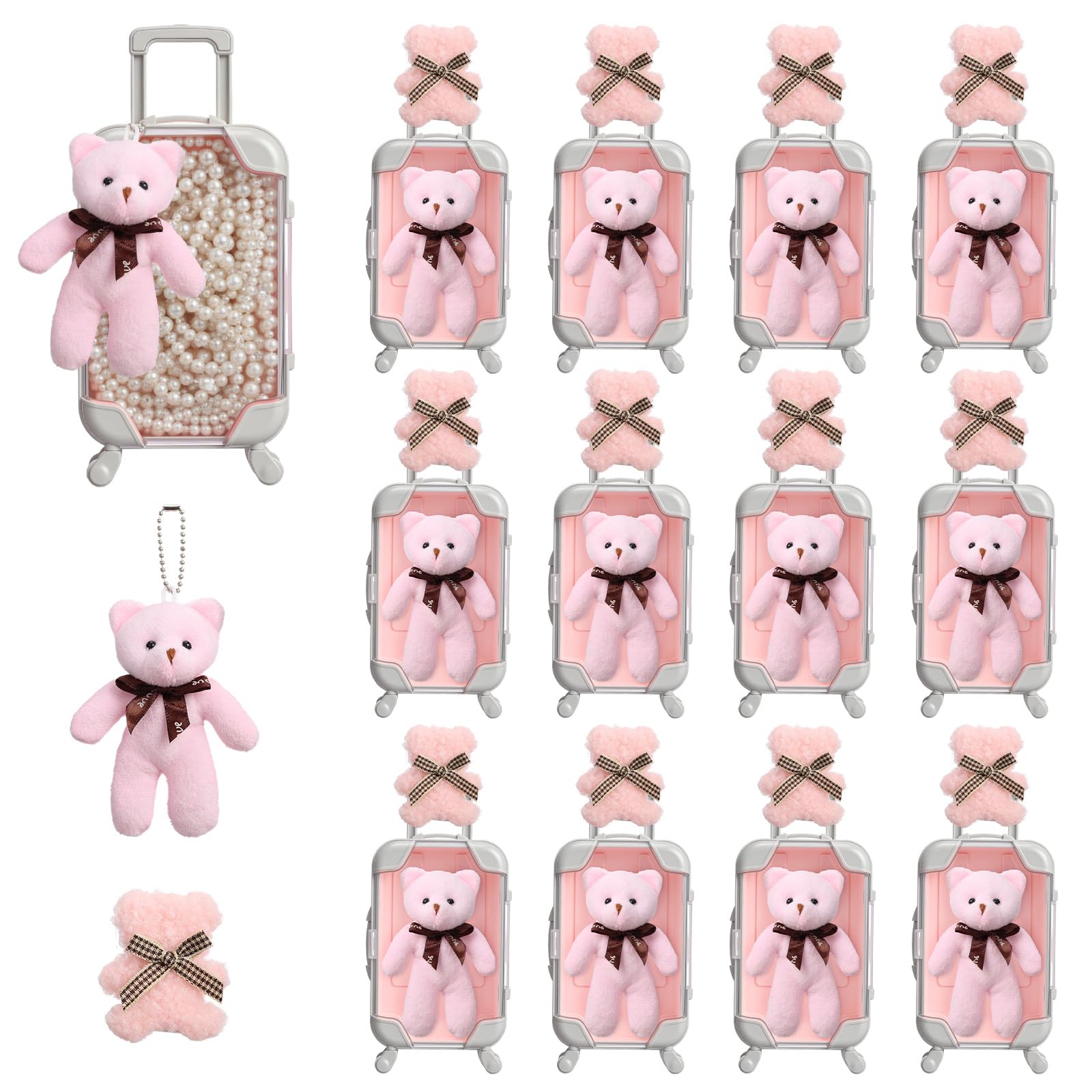 Amazon.com: Kenning 36 Pcs Mini Empty Suitcase Storage Box Clear
