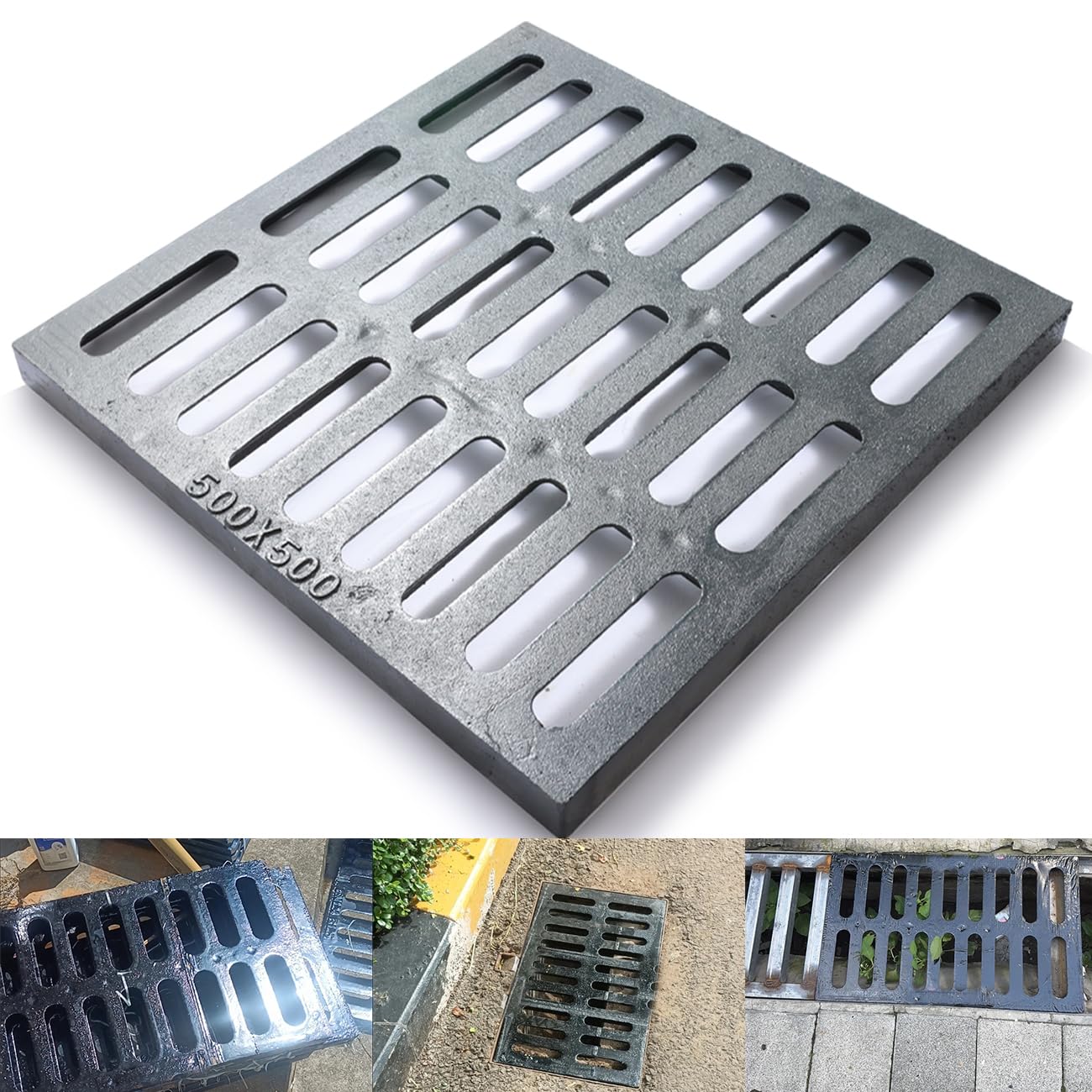 Square Cast Iron Drain Grate, 20 * 20 in, B125 Sewer Grate