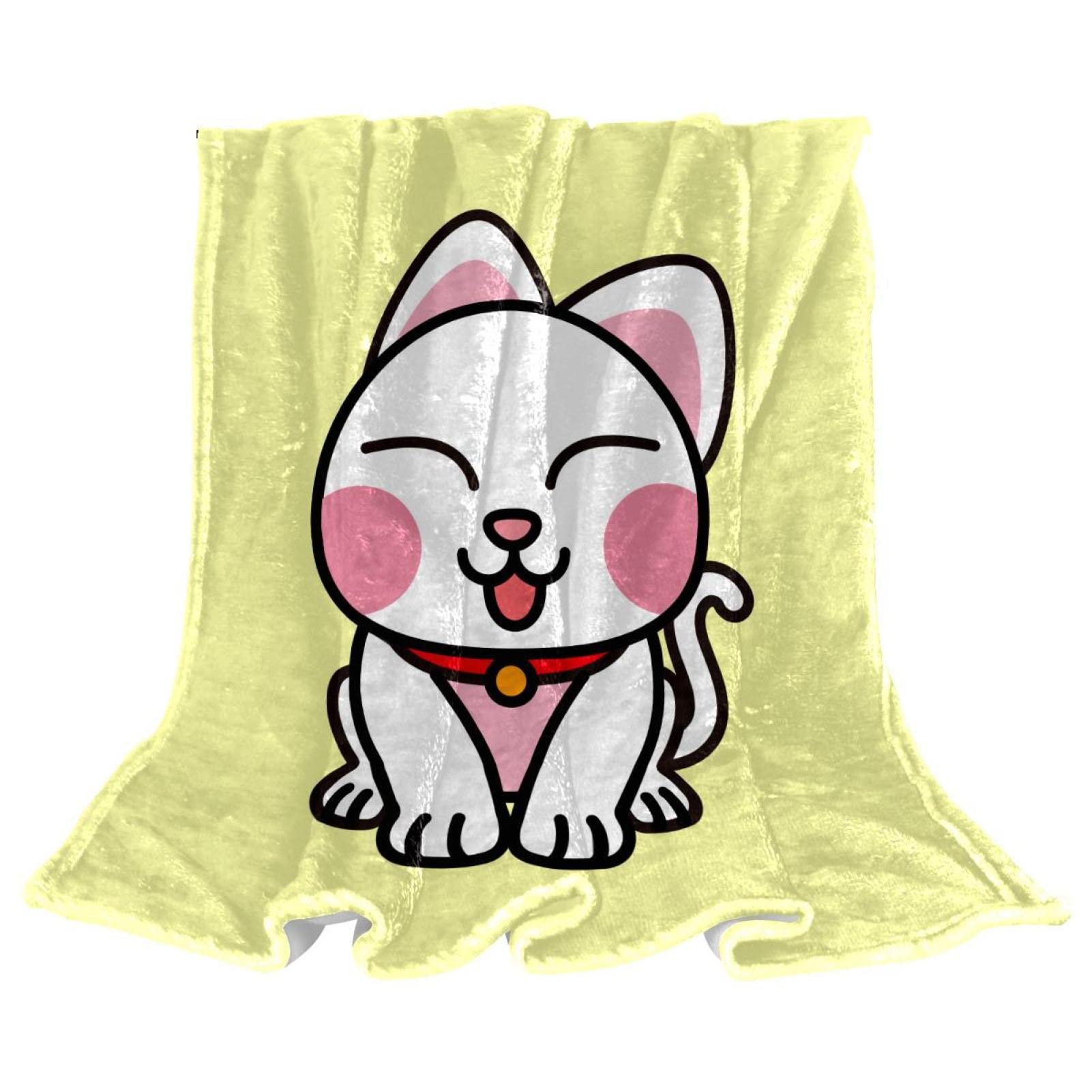 Couverture polaire chat douce jeté de lit décoratif chambre et canapé