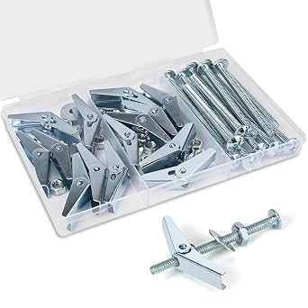 56pcs 1/4 Inch Heavy Duty Drywall Anchors, 14 Sets