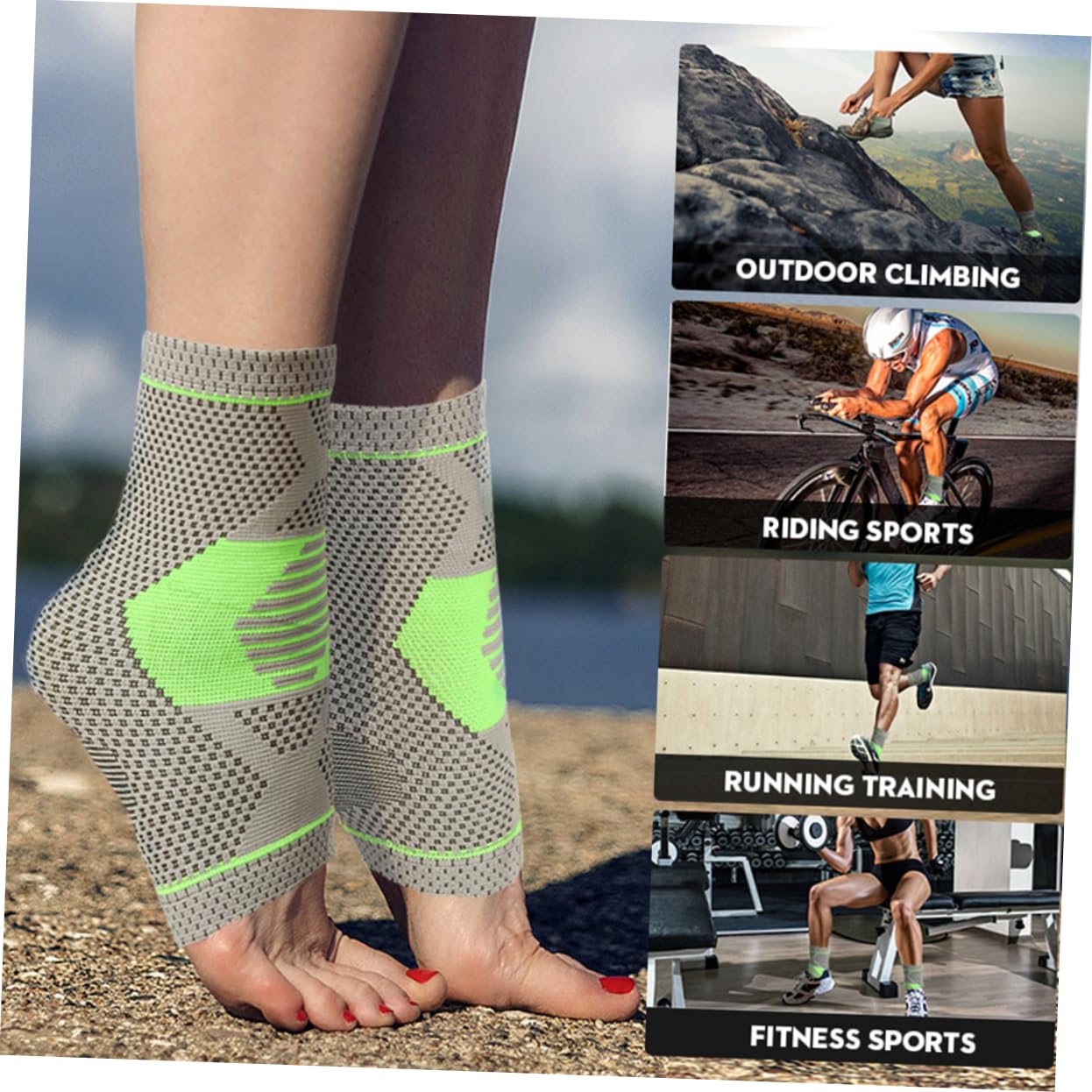 FRCOLOR Brace Med Aso Stabilizer Basketball Ankle Protector Youth Compression Socks