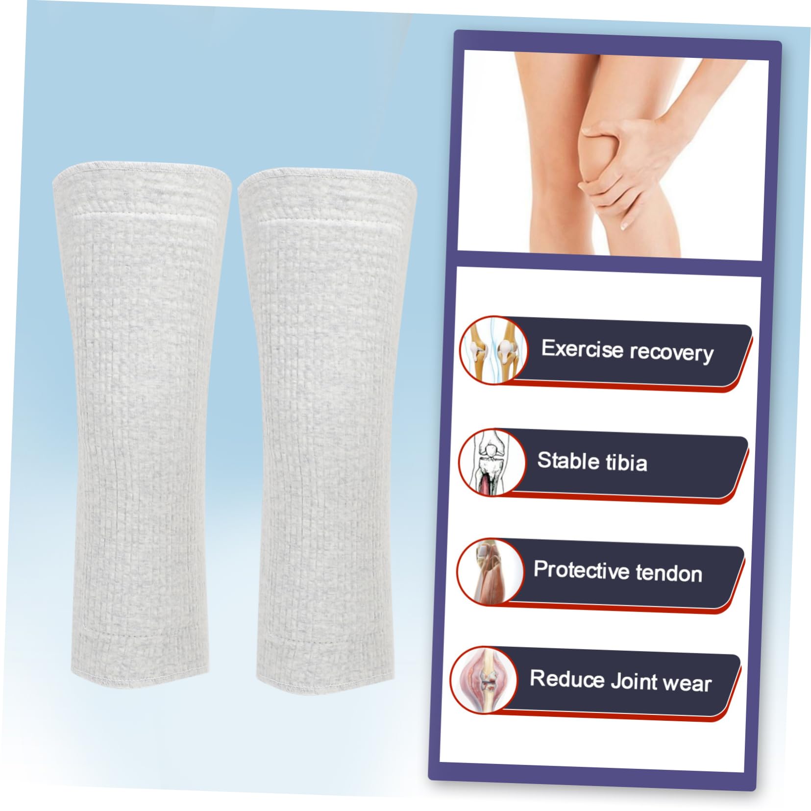 balacoo Breathable Knee Sleeves for Adults Thick Pads for Knee Support Crawling Unisex Warm Protectors