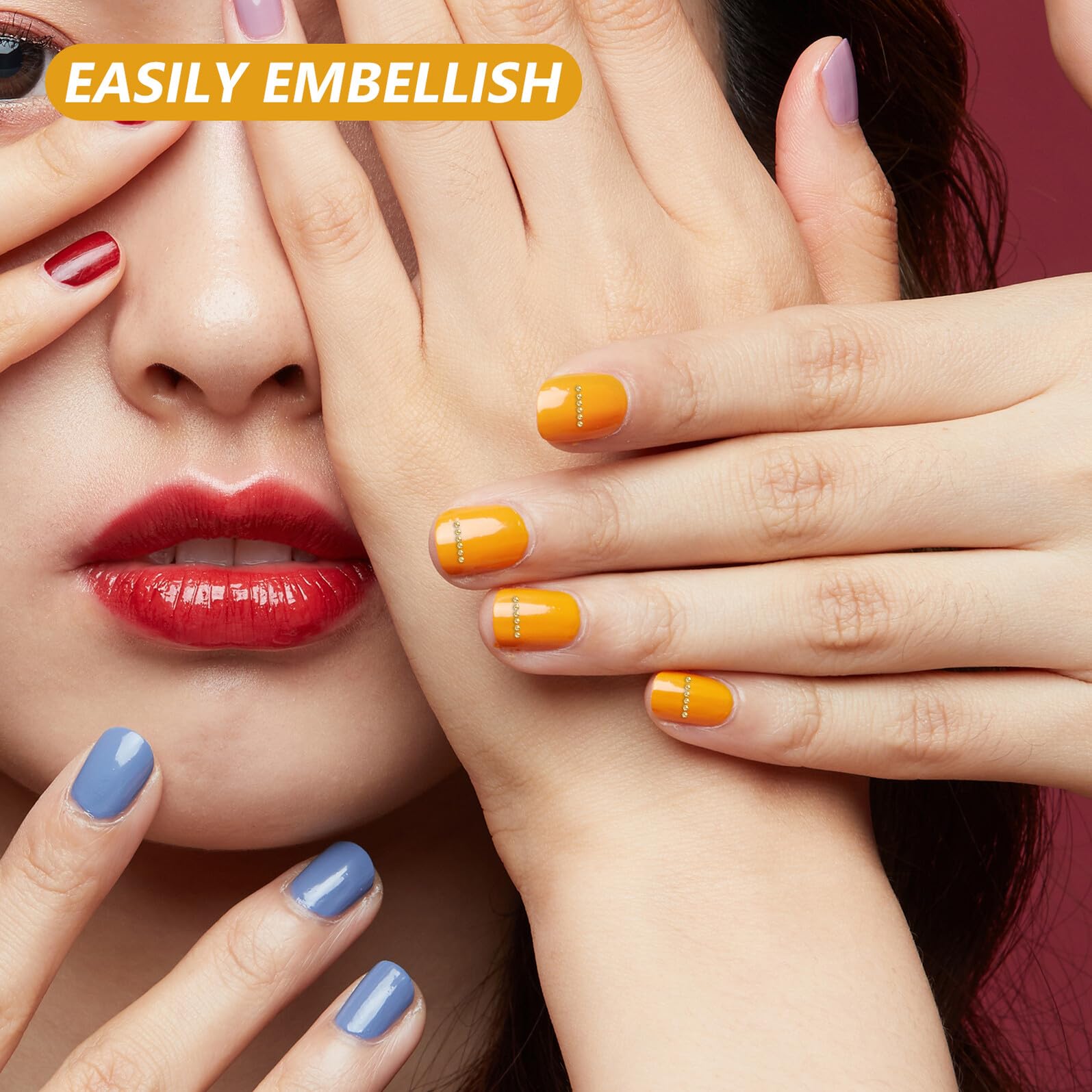 Perline Metalliche per Unghie Mini Sfere Oro per Nail Art DIY Decorazioni Manicure Creative e Versatili per Donne