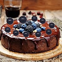 Vista 6 de 24 bolas de espuma para decoración de tartas, mini globos, para cupcakes, bolas de burbujas, decoración de bricolaje para bodas, aniversarios, Negro