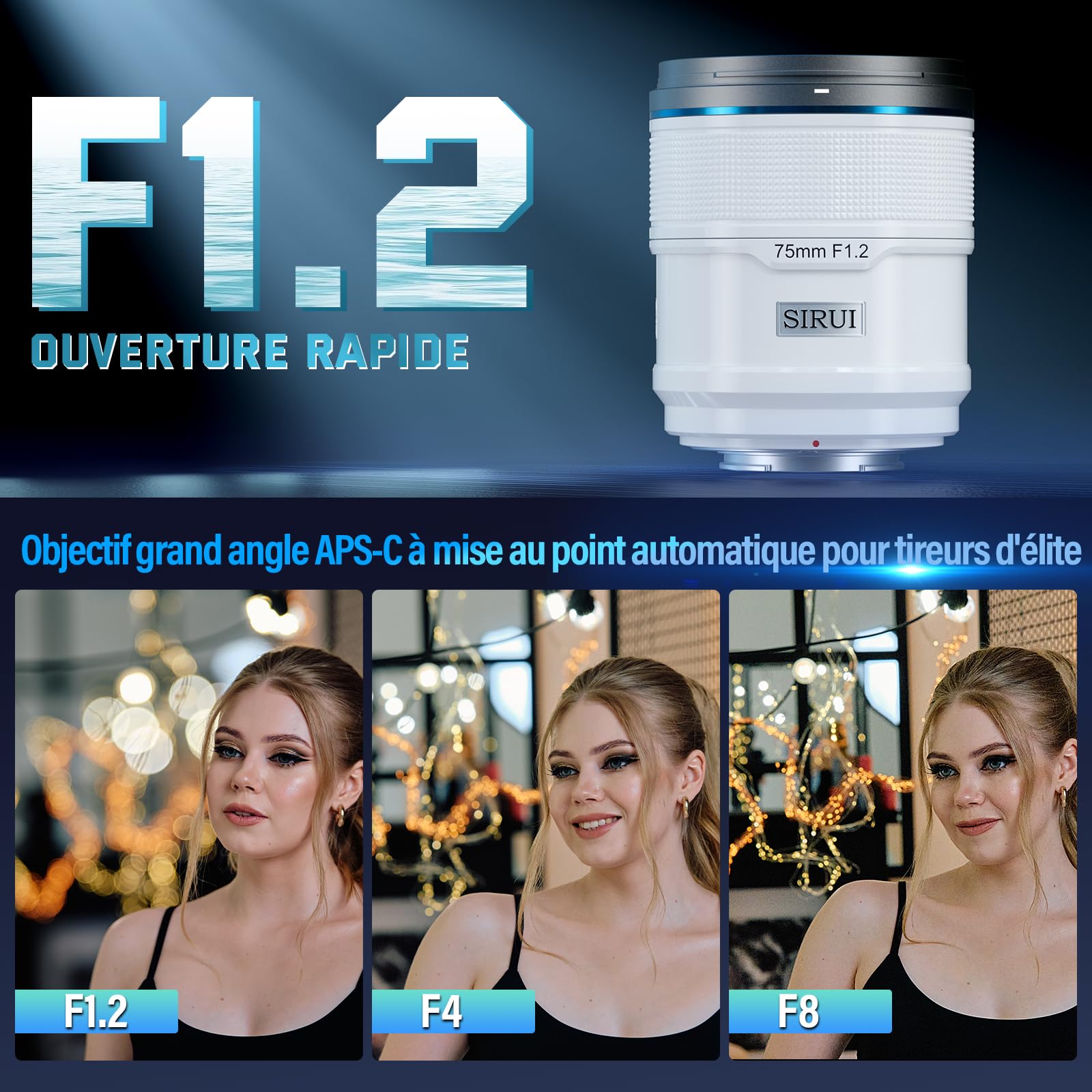 Amazon.co.jp: SIRUI Sniper 75mm オートフォーカスレンズ、F1.2 望遠