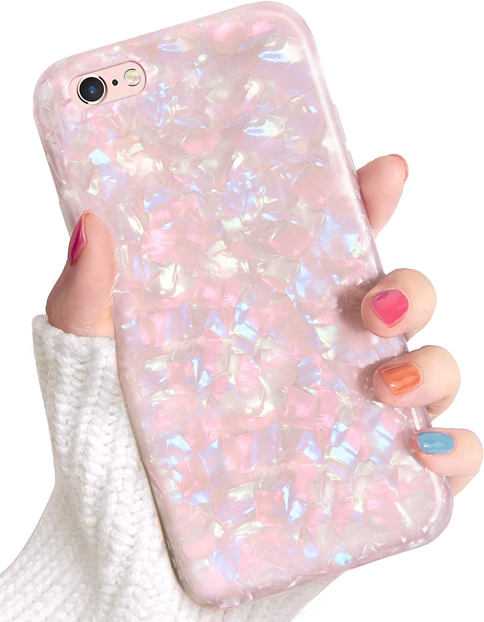 IDWELL iPhone 6S Case, iPhone 6 Case, Ultra Thin [Cute Series] for Teen Girls Women Bling Lightweight Soft TPU Case Cover for iPhone 6S / 6 4.7 Inch, Colorful