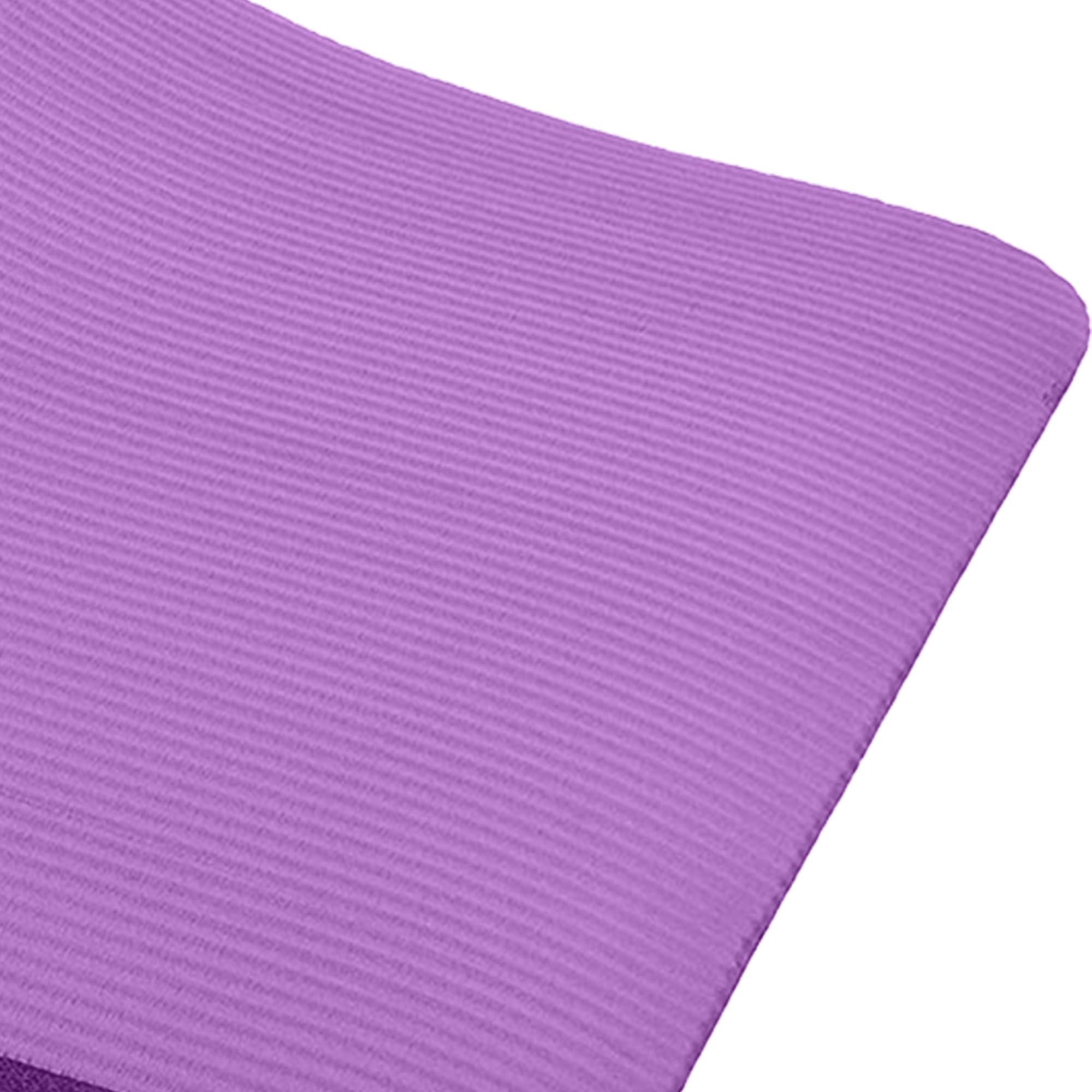 BalanceFrom GoCloud - Esterilla multiusos de 1 pulgada extra gruesa de alta densidad antidesgarro para yoga con correa de transporte