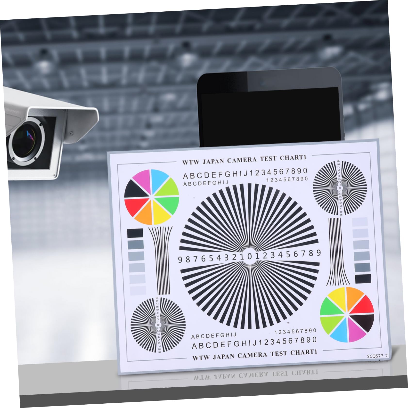 Tofficu Outil D'étalonnage Mise au Point CCTV pour Caméra Réseau Carte de Chromatographie en Papier Solide et Image Claire pour Usage Intérieur et Extérieur