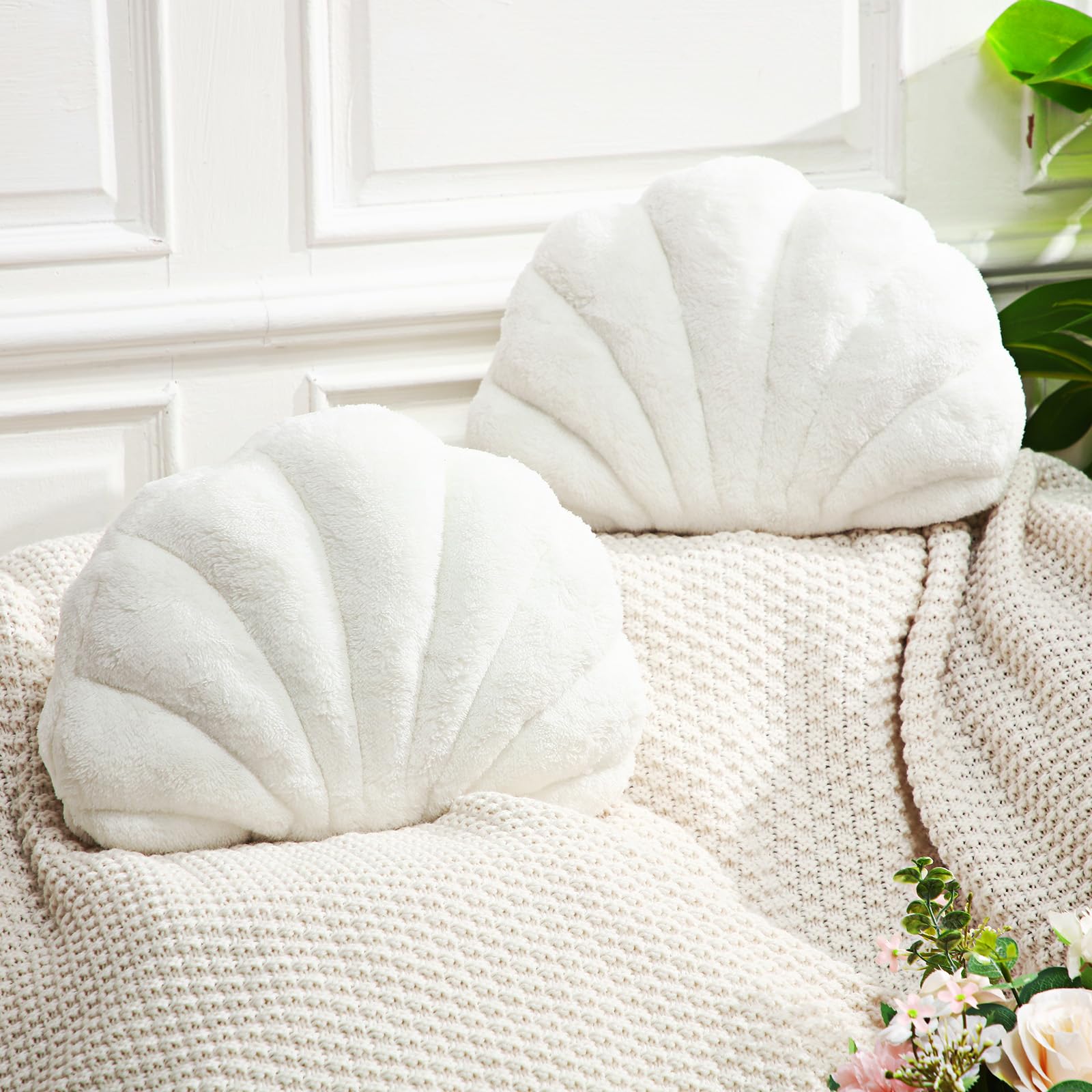 Oreiller En Peluche 3D En Forme De Coquillage Créatif En