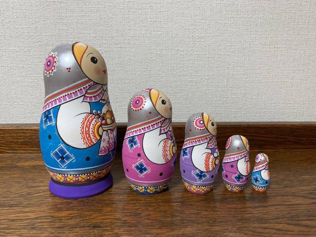 ロシア雑貨☆イコン マトリョーシカ民話「ベレンデエフカとその住民(5P