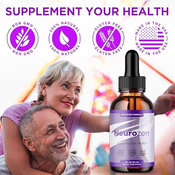 (2 Pack) Neurozen Drops, Neurozen Hearing Support Liquid Supplement Drops with All Natural Ingredients, Advanced Ear & Hearing Wellness Support Formula with Multivitamins for Women & Men (60 Servings)