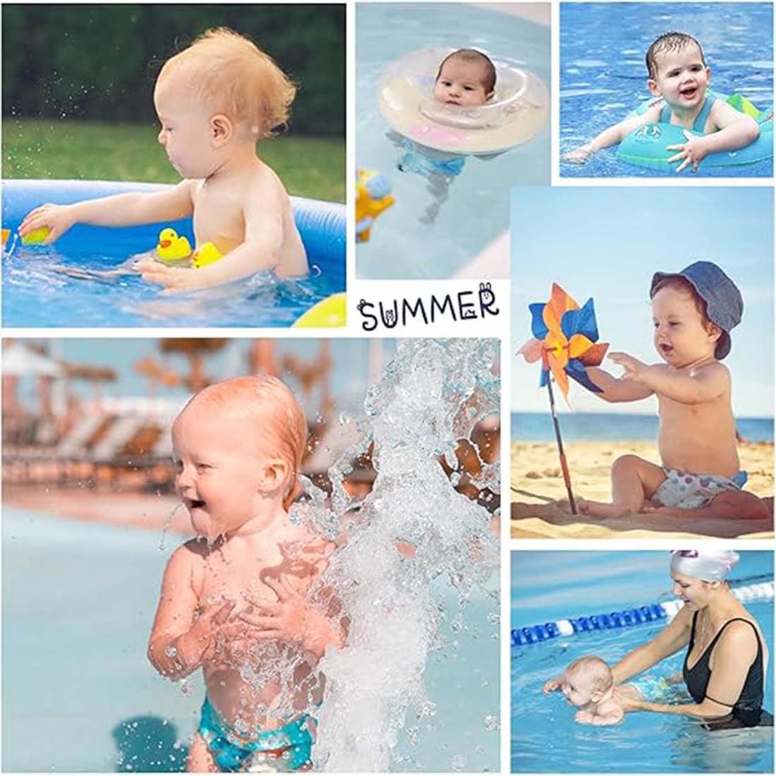 1 Pezzo Pannolini da nuoto Nuovo Adorabile Riutilizzabile Bambino Nuoto Ragazze per i Bambini, 0-2 anni (Flamingos, S/18-28lb/0-2 anni)