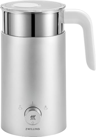 ZWILLING ENFINIGY Montalatte elettrico per latte caldo e freddo e alternative al latte a base vegetale, argento