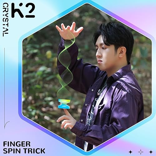 Miniatura 6 de Crystal Yoyo K2 - Paquete de 2 yoyos sensibles para niños principiantes, Yoyo de plástico de doble propósito con rodamiento Yo Yo extra insensible,