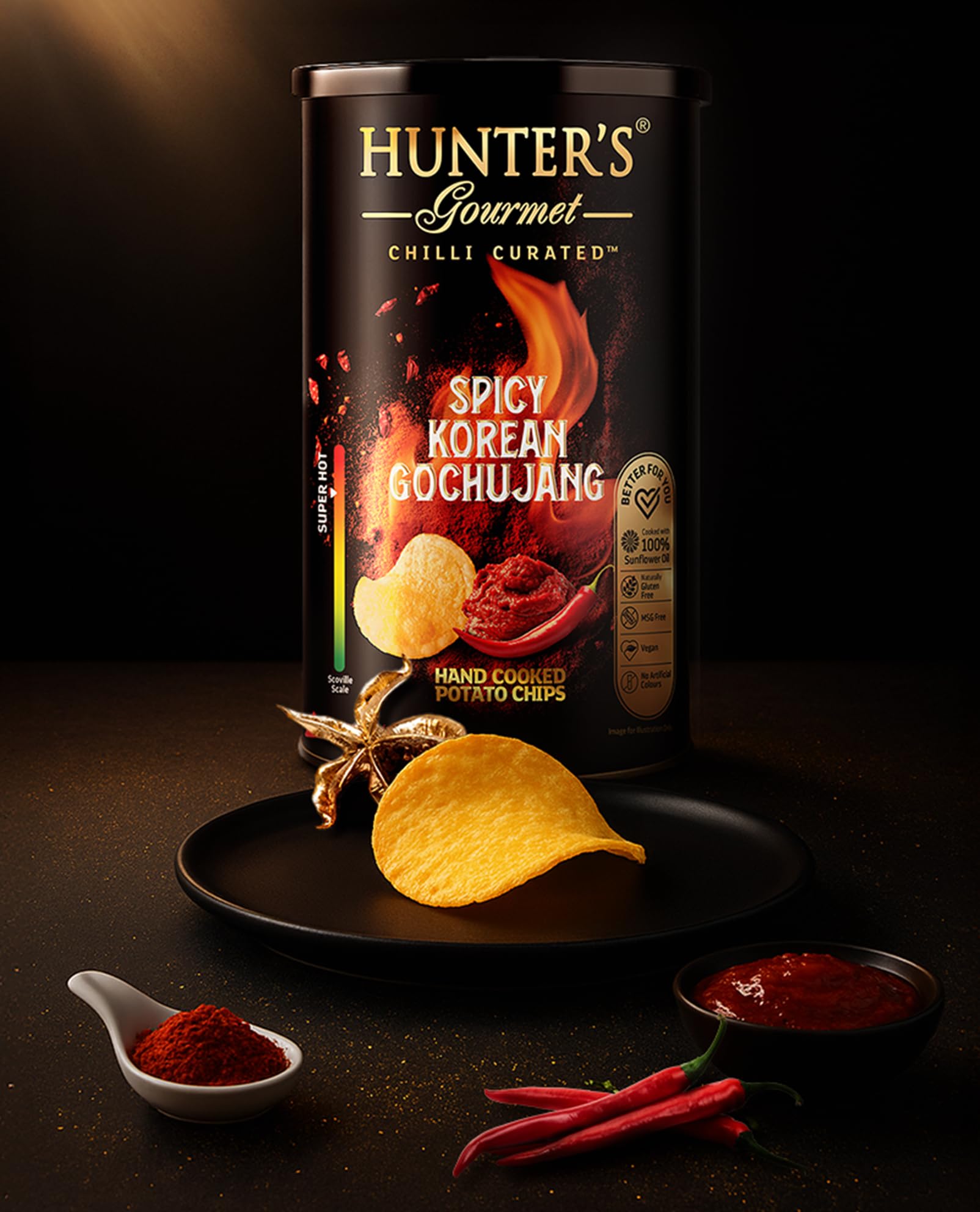 Amazon.co.jp: ハンター ポテトチップス コリアンコチュジャン風味